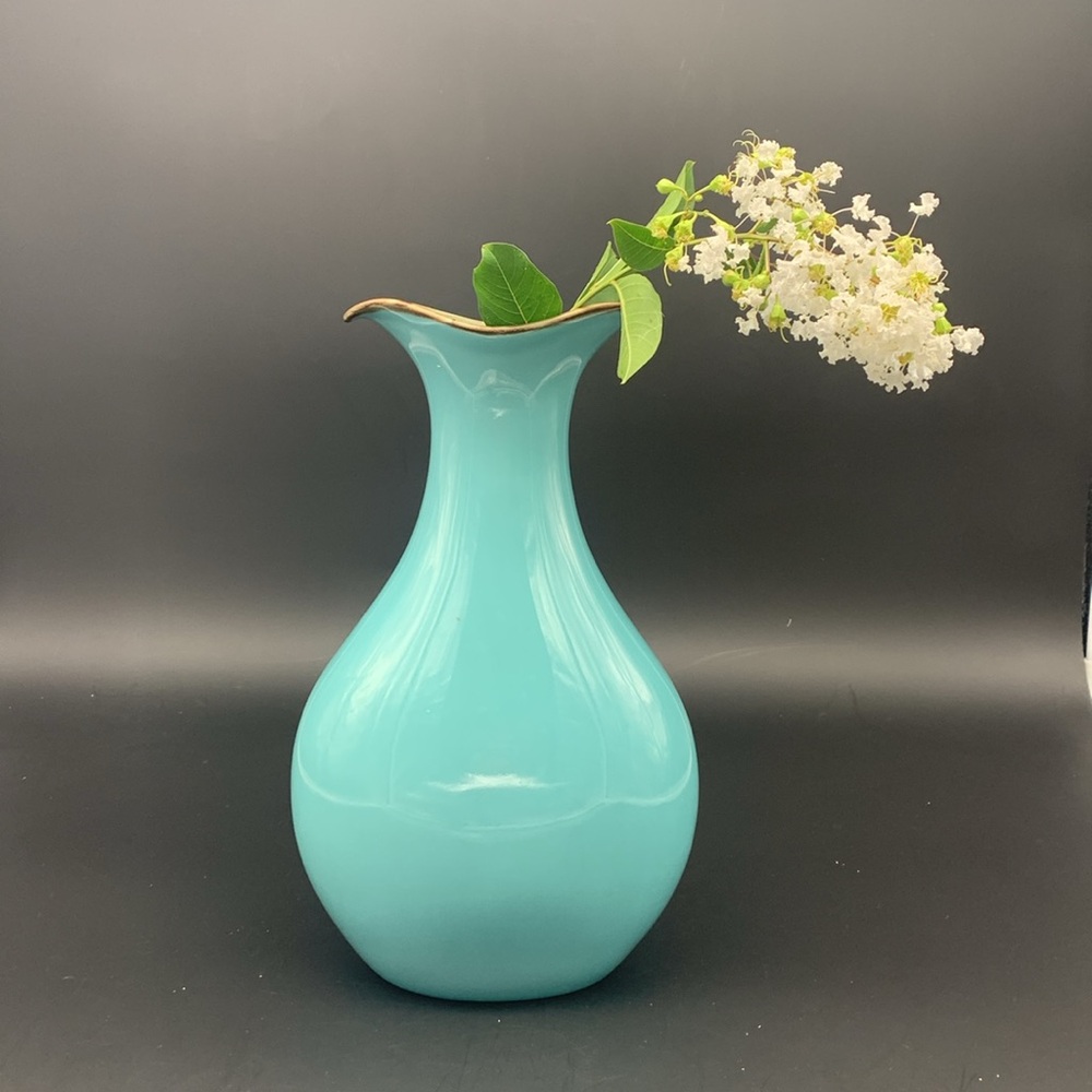 Southern Living At Home Turquoise Ceramic Vase